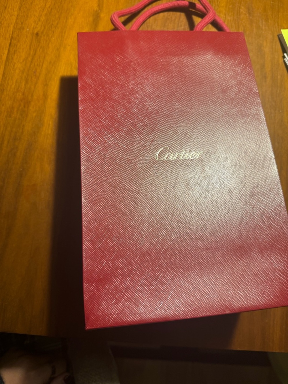 Cartier Red  bag with Gold Logo